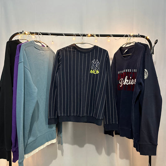 NY Striped Sweatshirt  - Thrift (Navy) (XS)