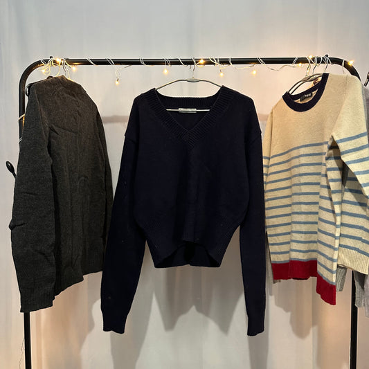 Jacson Basic Women's Sweater  - Thrift (Navy) (M)