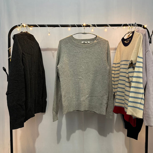Uniqlo Basic Sweater  - Thrift (Grey) (L)
