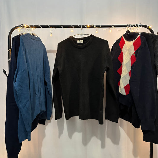 Model Korean Sweater  - Thrift (Black) (L)