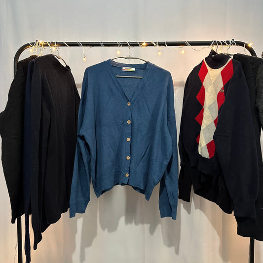 Bbaljunocho Korean Cardigan Sweater  - Thrift (Blue) (L)