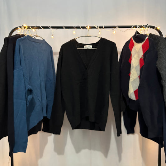 Naning9 Korean Cardigan Sweater  - Thrift (Black) (M)