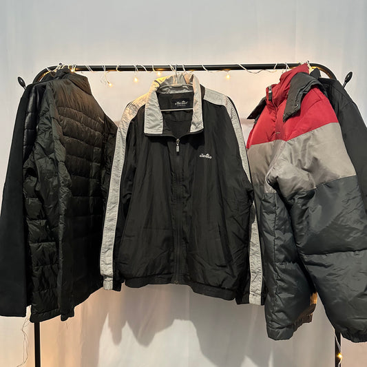 Ellesse Windcheater Jacket - Thrift (Grey/Black) (L)
