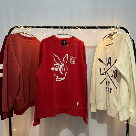 Playboy x Topten Korean Sweatshirt  - Thrift (Red) (L)